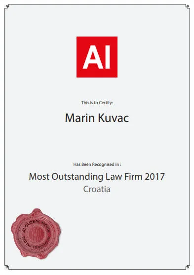 Odvjetnik Marin Kuvač - Certifikat M.O.L.F.